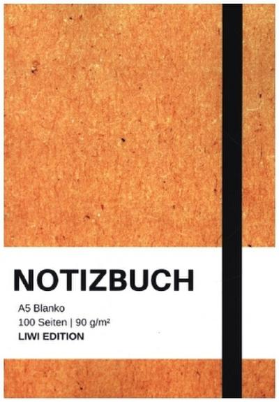 Notizbuch A5 blanko - 100 Seiten 90g/m² - Soft Cover Gelb - FSC Papier
