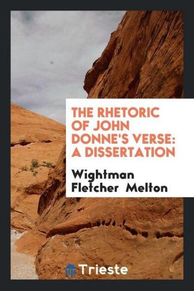 The Rhetoric of John Donne’s Verse