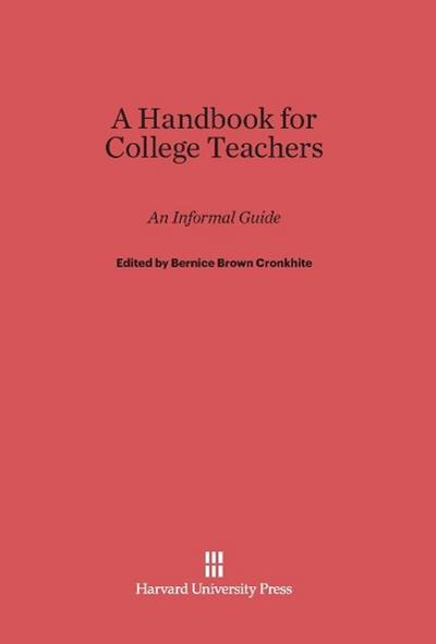 A Handbook for College Teachers