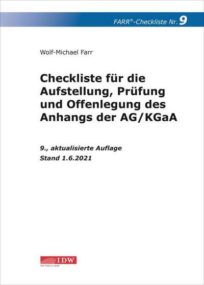 Checkliste Nr. 9