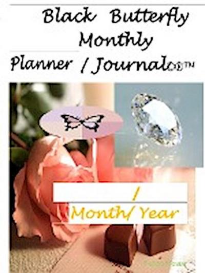 Black Butterfly Monthly Planner Journal
