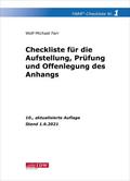 Farr, Checkliste 1 - Checkliste für die Aufstellung, Prüfung und Offenlegung des Anhangs