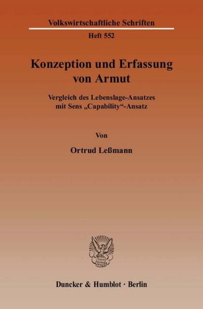 Konzeption und Erfassung von Armut.