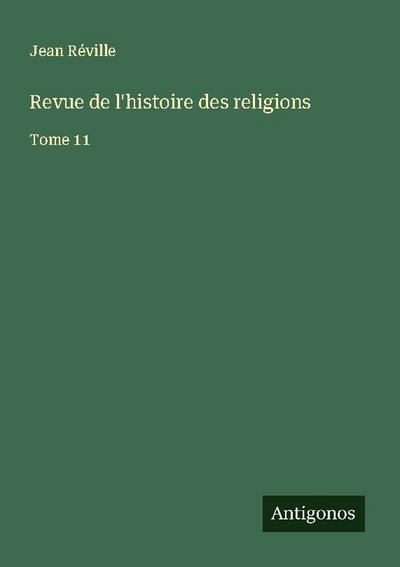 Revue de l’histoire des religions