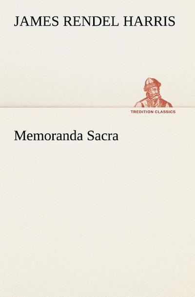 Memoranda Sacra
