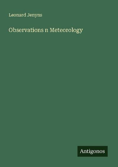 Observations n Meteorology