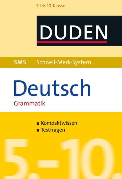 Deutsch Grammatik, 5.-10. Klasse