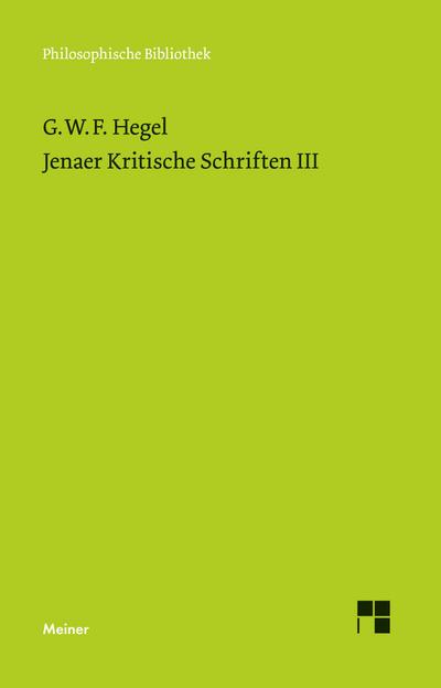 Jenaer Kritische Schriften III