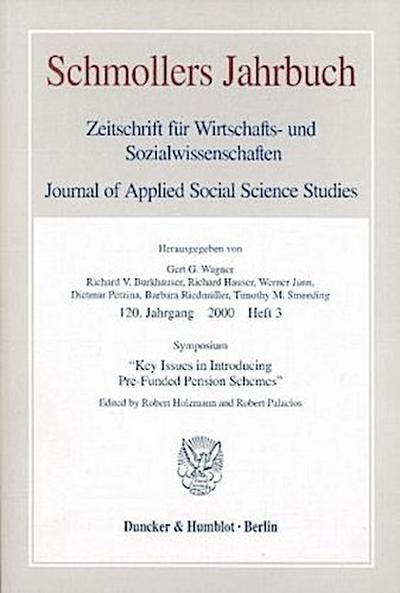 Symposium »Key Issues in Introducing Pre-Funded Pension Schemes«.