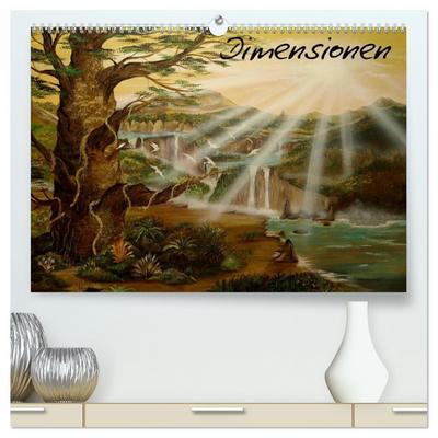Dimensionen (hochwertiger Premium Wandkalender 2026 DIN A2 quer), Kunstdruck in Hochglanz