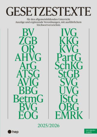 Gesetzestexte 2025/2026 (Print inkl. digitaler Ausgabe)