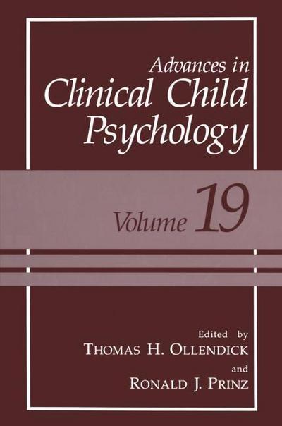 Advances in Clinical Child Psychology