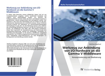 Werkzeug zur Anbindung von I/O-Hardware an die Gamma V Middleware
