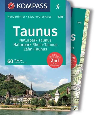 KOMPASS Wanderführer Taunus, Naturpark Taunus, Naturpark Rhein-Taunus, Lahn-Taunus, 60 Touren mit Extra-Tourenkarte