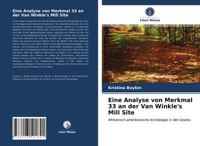 Eine Analyse von Merkmal 33 an der Van Winkle’s Mill Site