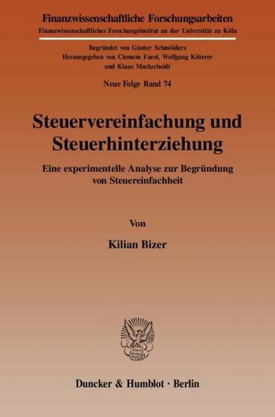 Steuervereinfachung und Steuerhinterziehung