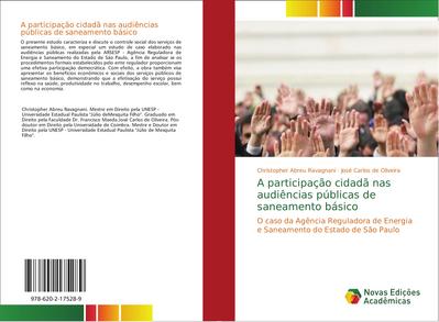 A participação cidadã nas audiências públicas de saneamento básico