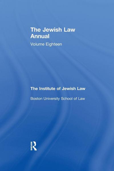 The Jewish Law Annual Volume 18