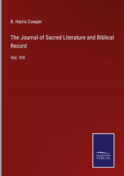 The Journal of Sacred Literature and Biblical Record