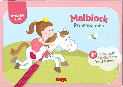 Kreativ Kids - Malblock Prinzessinnen: ausmalen. nachspüren. fertig kritzeln