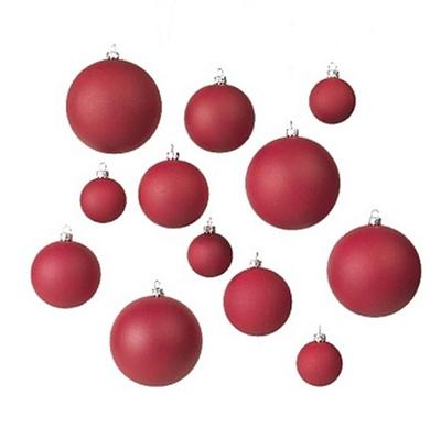 broste Copenhagen Weihnachtskugel `Ammos` 12er Set Rot