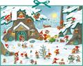 Wand-Adventskalender - Im Wichtel-Winterwald