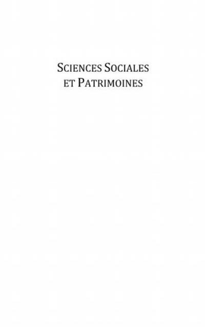 Sciences sociales et patrimoines