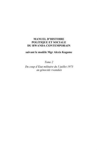 Manuel d’histoire politique etsociale Rwanda contemporain  2
