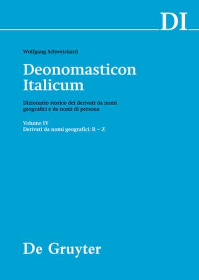 Deonomasticon Italicum (DI) Derivati da nomi geografici (R-Z)