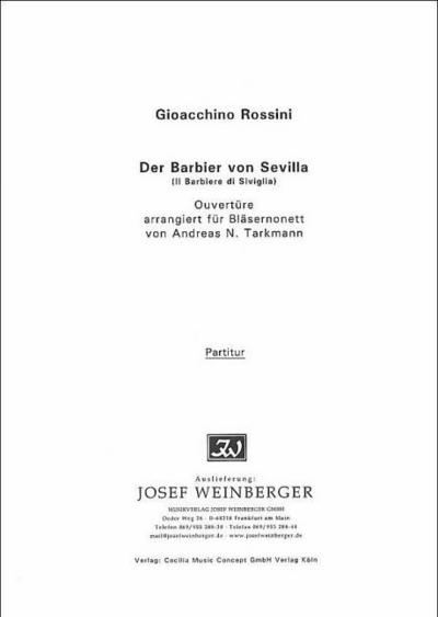 Der Barbier von Sevilla Ouvertürefür Flöte (Piccolo), 2 Oboen, 2 Klarinetten (B)
