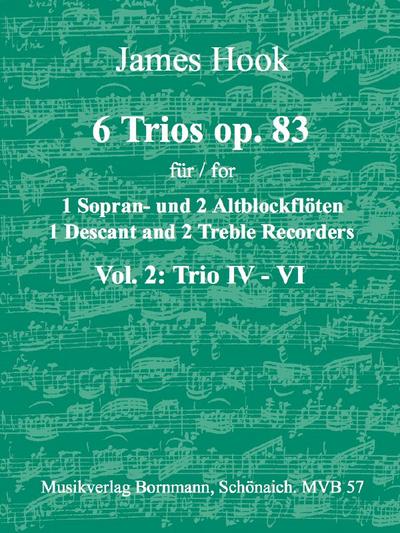 6 Trios op.83 Band 2 (Nr.4-6)für 3 Blockflöten (SSA)