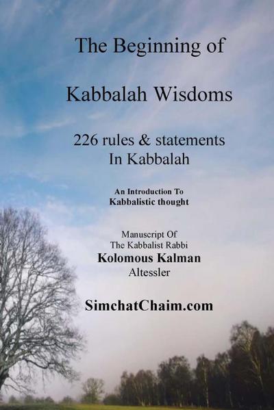 The Beginning of Kabbalah Wisdoms