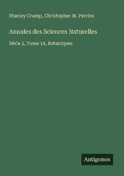 Annales des Sciences Naturelles