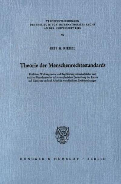 Theorie der Menschenrechtsstandards.