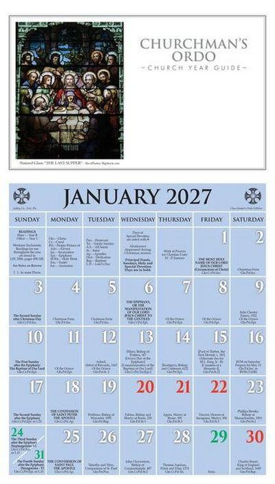 2027 Churchman’s Ordo Kalendar