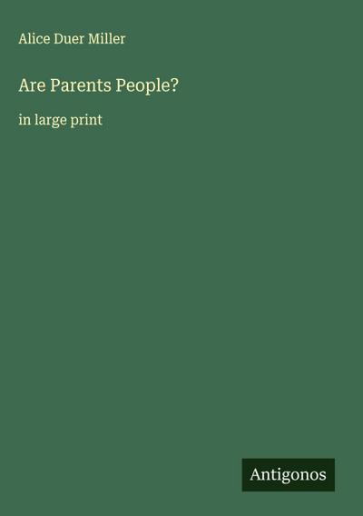Are Parents People?