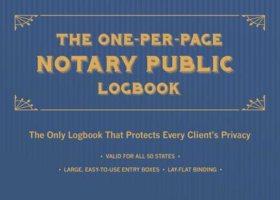 The One-Per-Page Notary Public Logbook