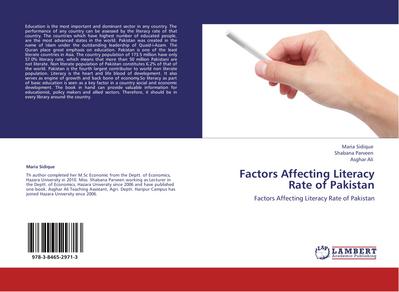 Factors Affecting Literacy Rate of Pakistan