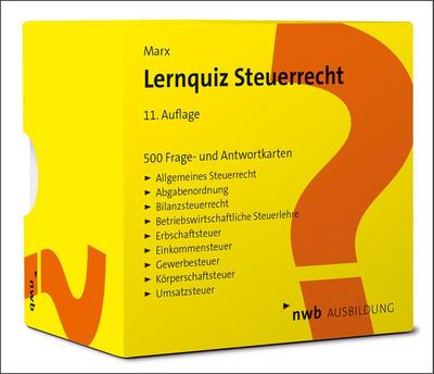 Marx, A: Lernquiz Steuerrecht