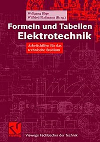 Formeln und Tabellen Elektrotechnik