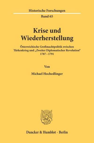 Krise und Wiederherstellung.