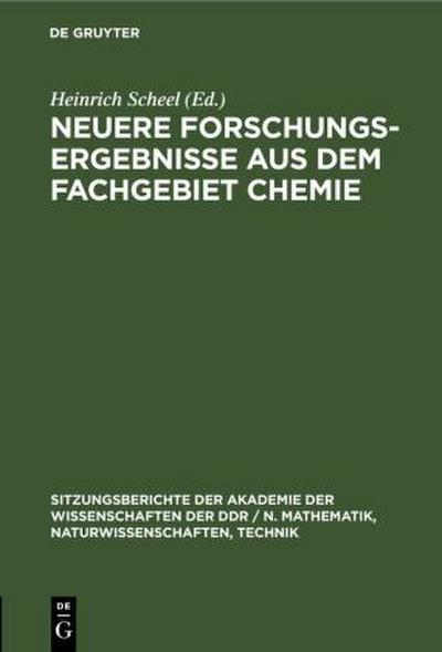 Neuere Forschungsergebnisse aus dem Fachgebiet Chemie