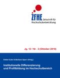 Institutionelle Differenzierung und Profilbildung im Hochschulbereich