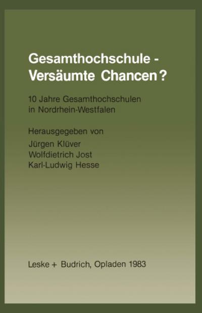 Gesamthochschule - Versäumte Chancen?