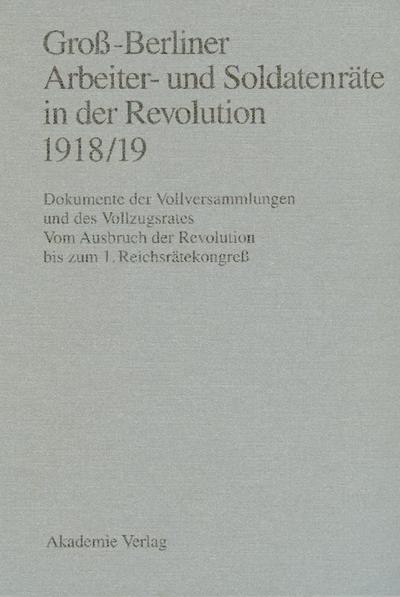 Groß-Berliner Arbeiter- und Soldatenräte in der Revolution 1918/19
