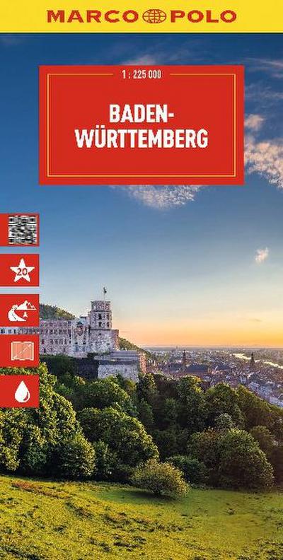 MARCO POLO Reisekarte Deutschland 11 Baden-Württemberg 1:225.000
