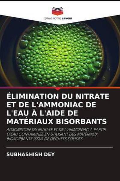 ÉLIMINATION DU NITRATE ET DE L’AMMONIAC DE L’EAU À L’AIDE DE MATÉRIAUX BISORBANTS