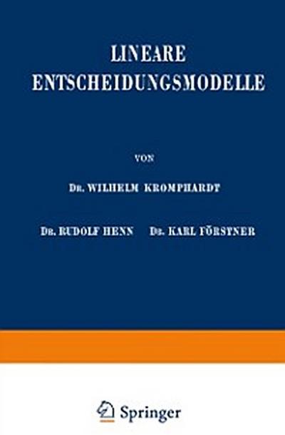 Lineare Entscheidungsmodelle