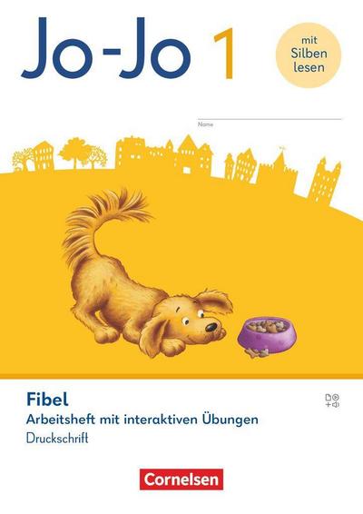 Jo-Jo Fibel 1. Schuljahr - Allgemeine Ausgabe 2023 - Arbeitsheft mit interaktiven Übungen in Druckschrift - Mit Lauttabelle und Lernspurenheft