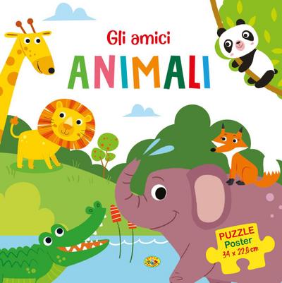 Gli amici animali. Puzzle poster